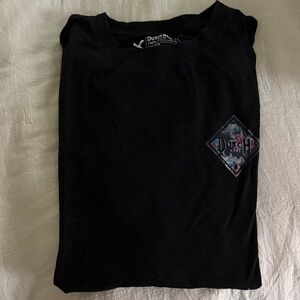 Dutch Bros Black Tee with Logo Patch